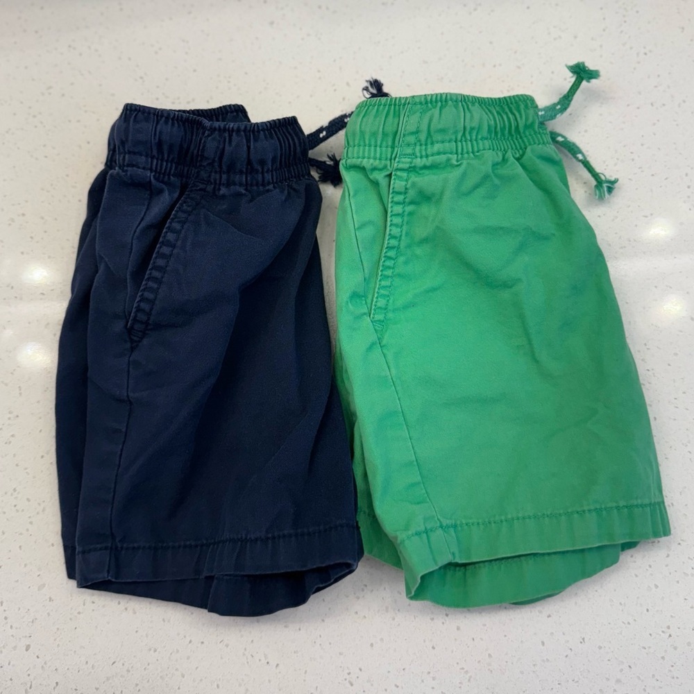 Cat & Jack Boys Size 18 Months Shorts Lot Of 2 Bundle Pull-On Elastic Waist